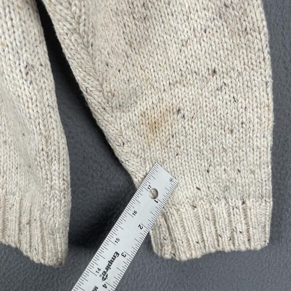 Vintage St Johns Bay Sweater Womens XL Beige Blue Fair Isle Button Cardigan 90s - Picture 5 of 9